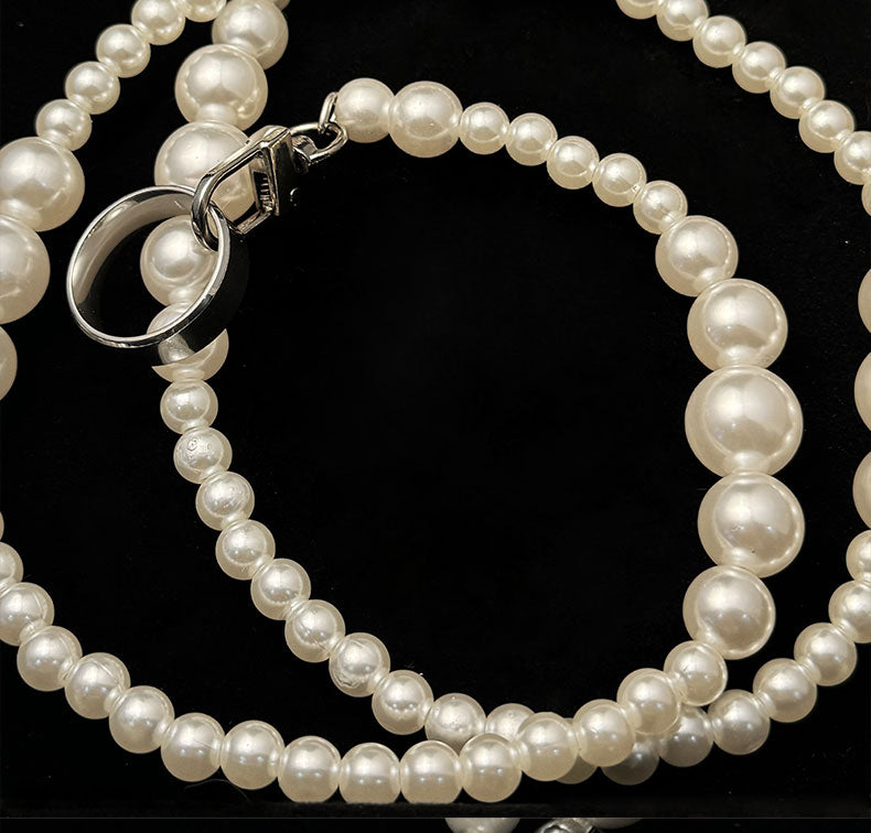 Chundu Chilldo | Original Design Blue Danube Pearl Ball Collar Dual-purpose Couple Choker Set