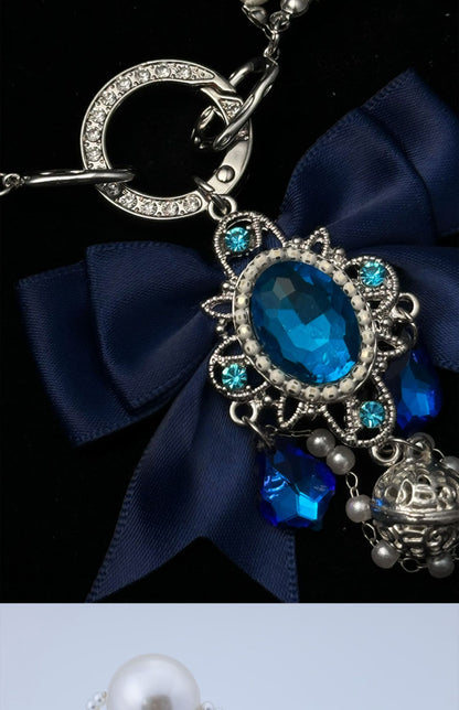 Chundu Chilldo | Original Design Blue Danube Pearl Ball Collar Dual-purpose Couple Choker Set